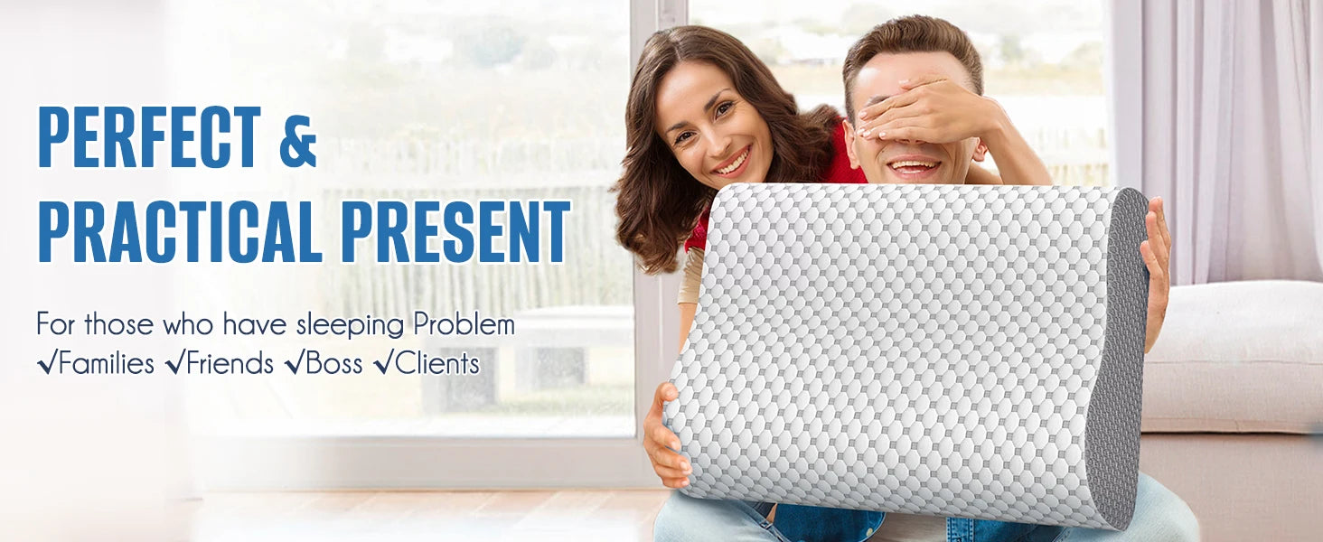 Cervical Pillow for Neck and Shoulder Pain Relief Contour Bed Pillow for Side, Back and Stomac Memory Foam Pillow for Sleeping