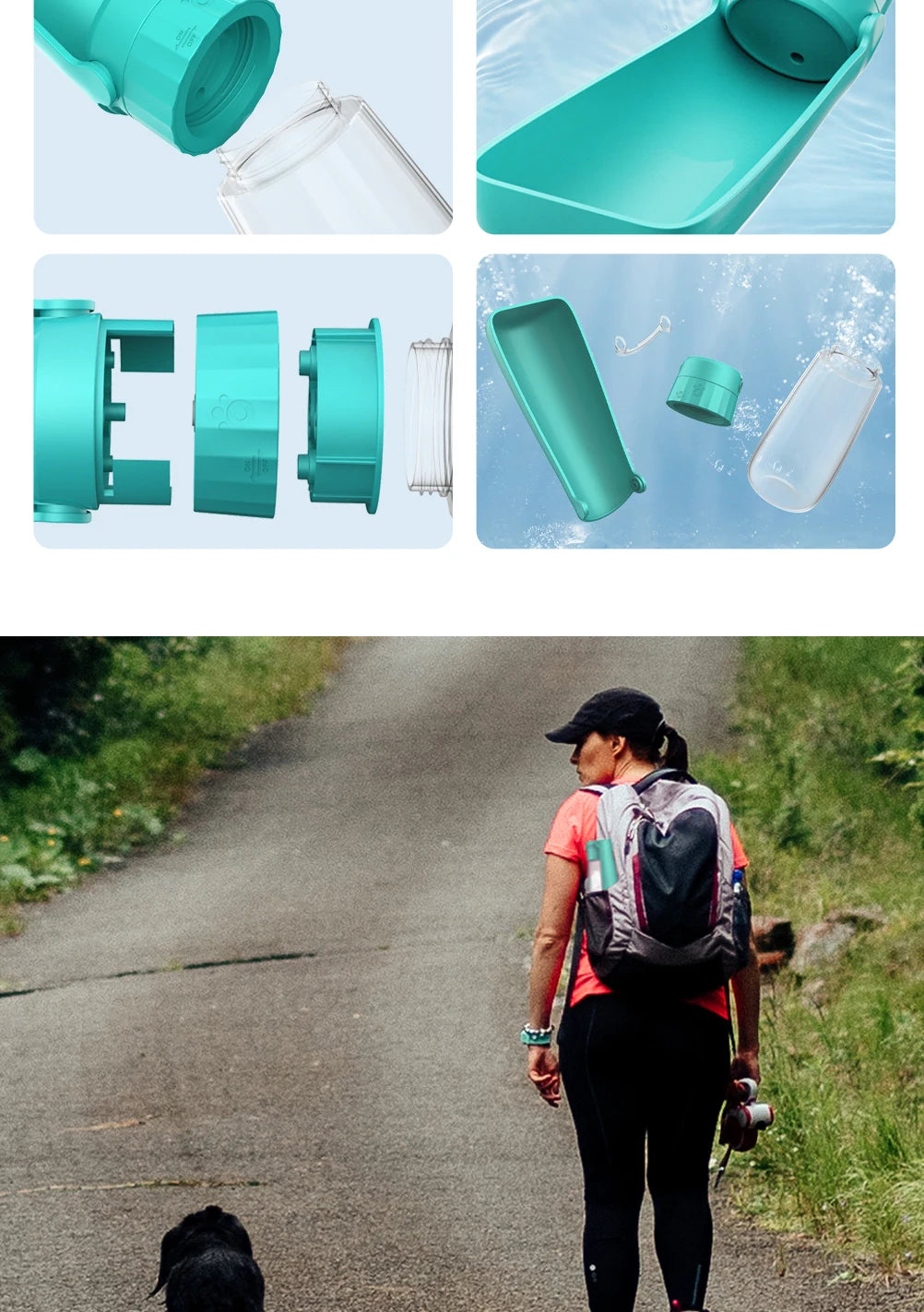 Portable Dog Water Bottle Dispenser for Small Large Dogs Foldable Puppy Outdoor Hiking Drinking Bowl French  Pet Accessories