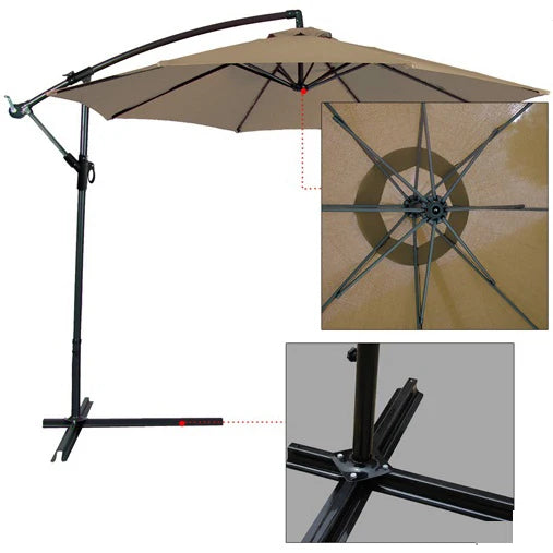 Outdoor Patio Umbrella Park Outdoor Iron Frame Leisure Large Umbrella