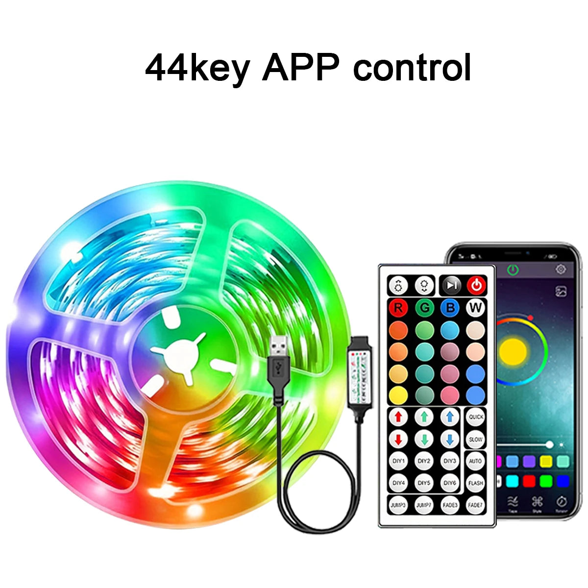 RGB Led Strip Lights Led Room Light with APP Control Flexible Ribbon