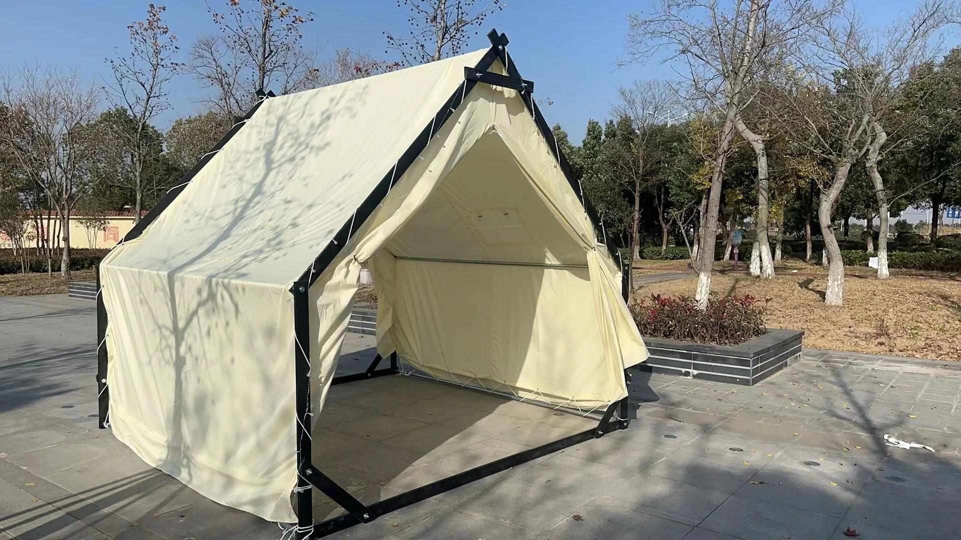 Hot Sale Outdoor Camping One Bedroom Use Waterproof Rainproof Canvas Dining Scenic Areas