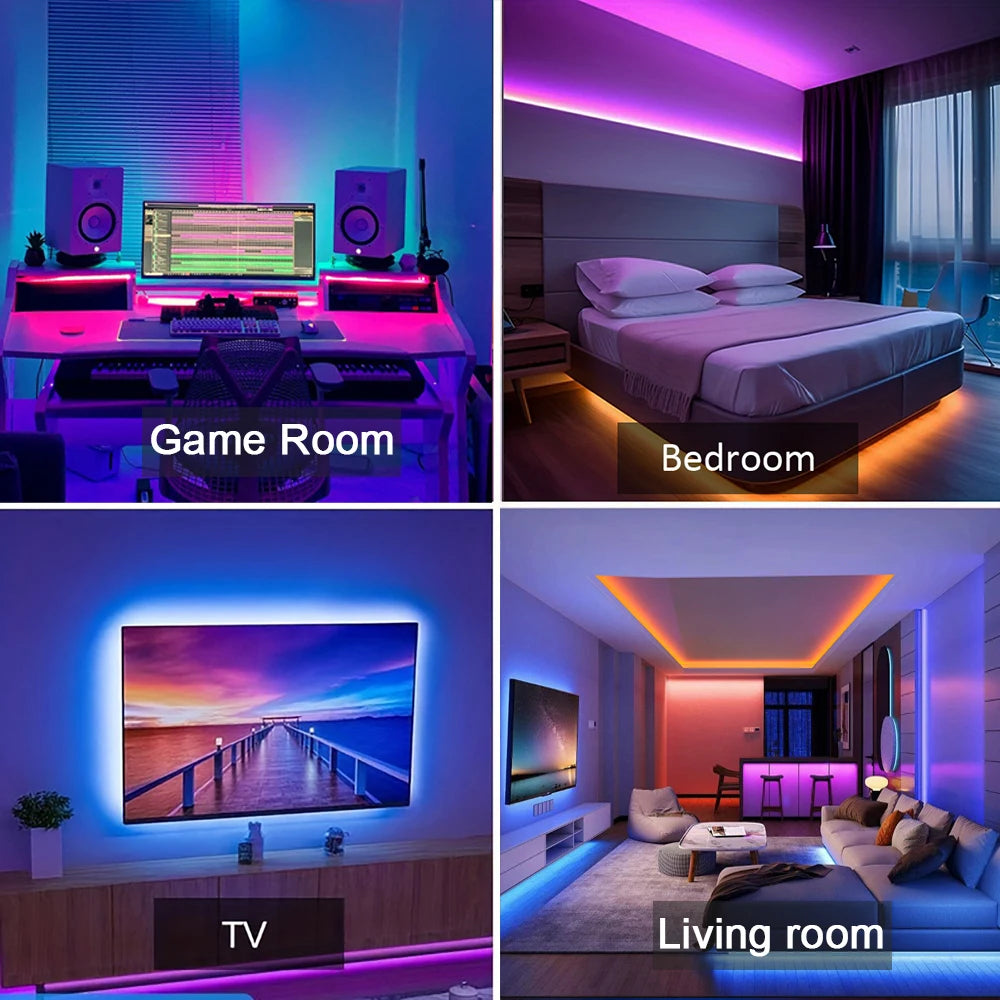 RGB Led Strip Lights Led Room Light with APP Control Flexible Ribbon