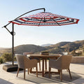 10ft Offset Patio Umbrella with Base Included, Cantilever Offset Hanging Patio Outdoor Market Umbrella UPF50+ UV, Customized