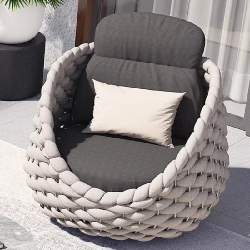 Nordic Fashion Courtyard Villa Garden Sofas Simplicity Leisurely Lazy Person's Garden Sofas Modern Outdoor Furniture Divano HBOS
