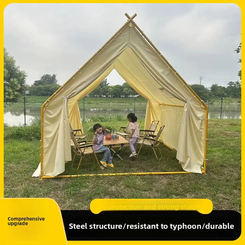 Hot Sale Outdoor Camping One Bedroom Use Waterproof Rainproof Canvas Dining Scenic Areas