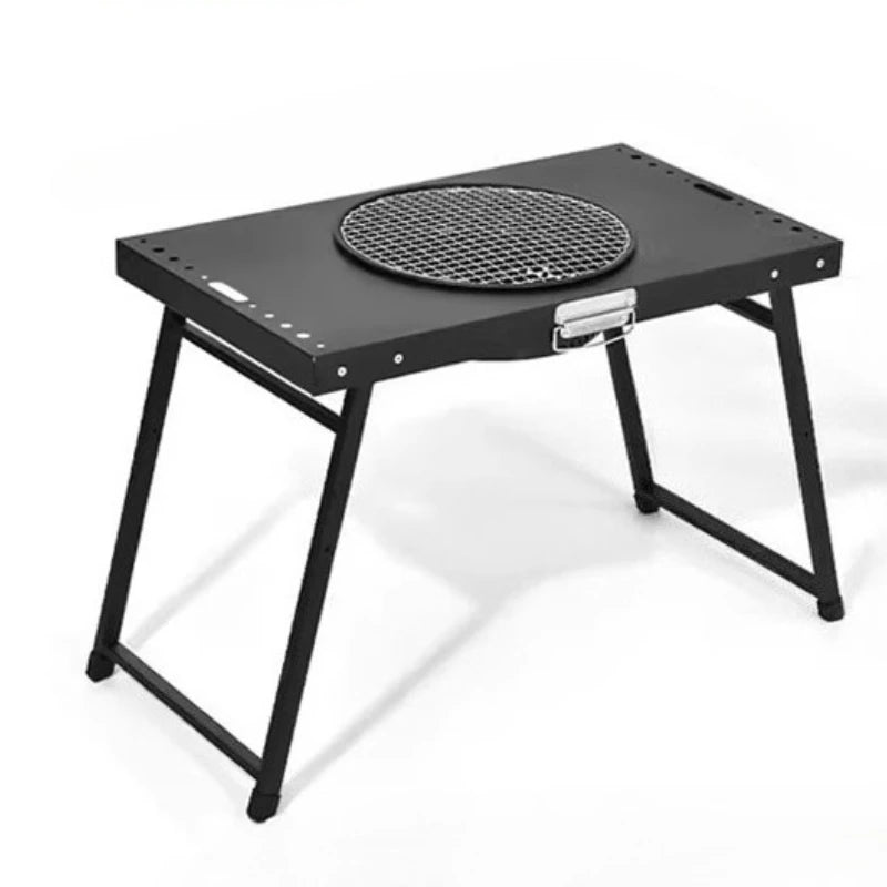 Black Modern Outdoor Table Bistro Firepit Garden Lounge Outdoor Table Portable Lawn Salon De Jardin Exterieure Patio Furniture