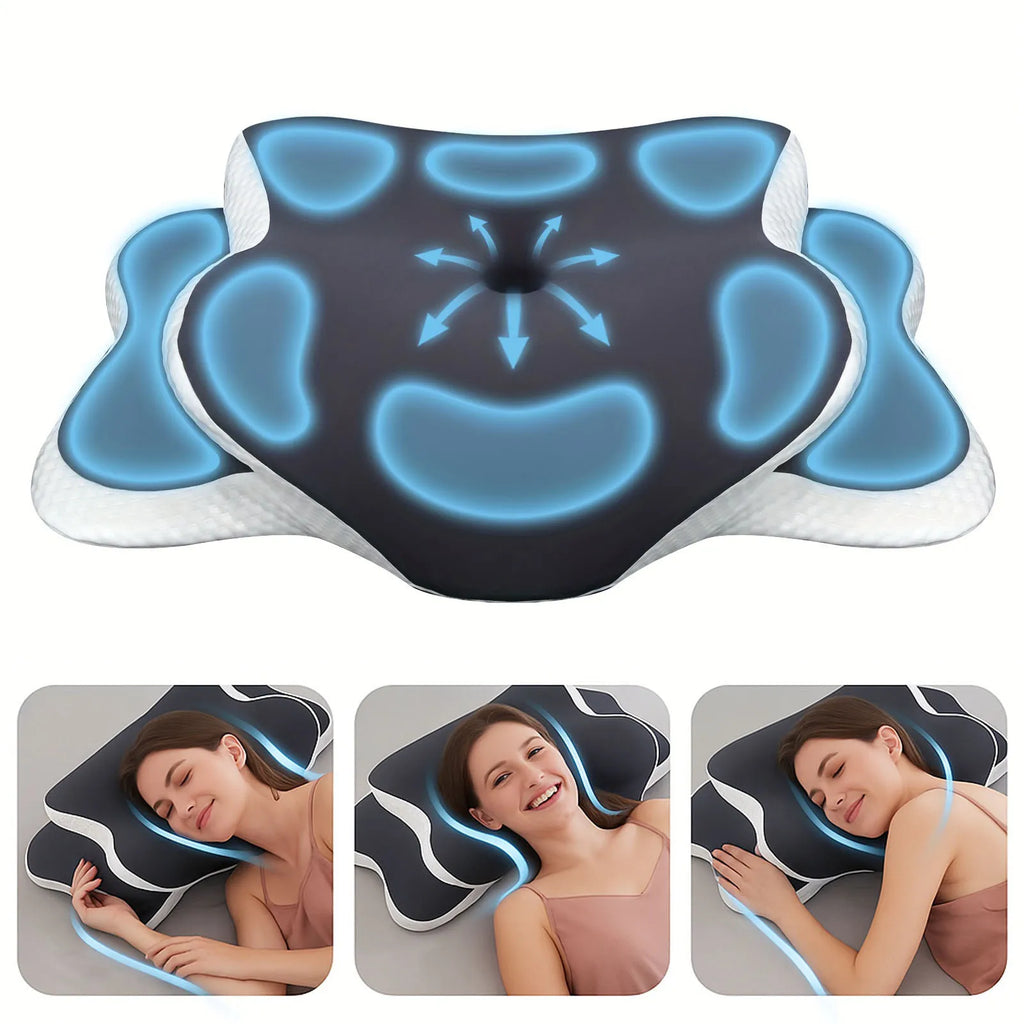 Cervical Pillow for Neck Support Ergonomic Butterfly  Memory Foam Pillows for Sleeping Side Back Stomach Orthopedic Bed Pillow