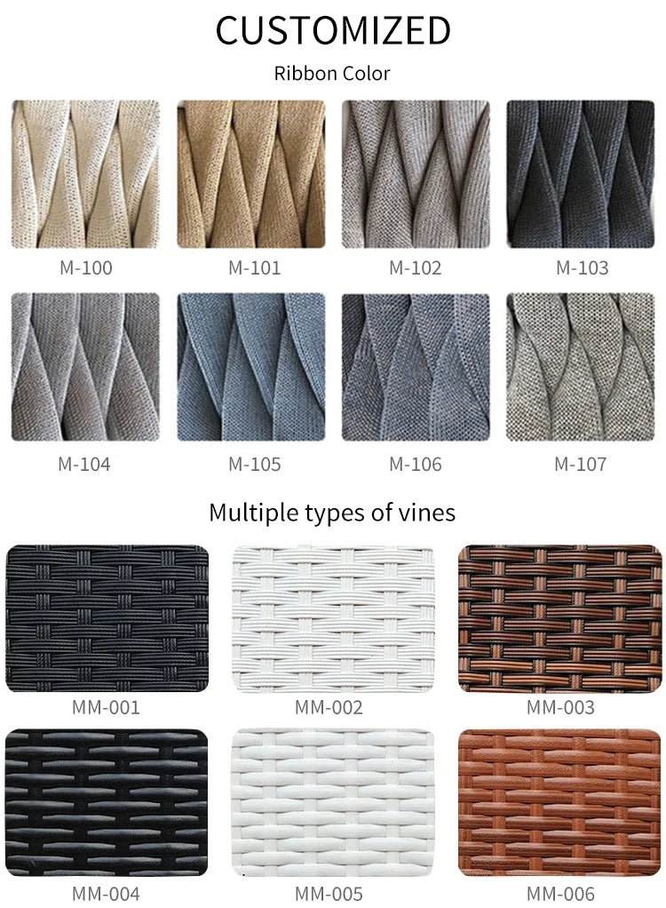Modern Rattan and Aluminum Alloy Garden Sofa Set for Home Office or Garden Patio Outdoor Furniture With Rattan Design