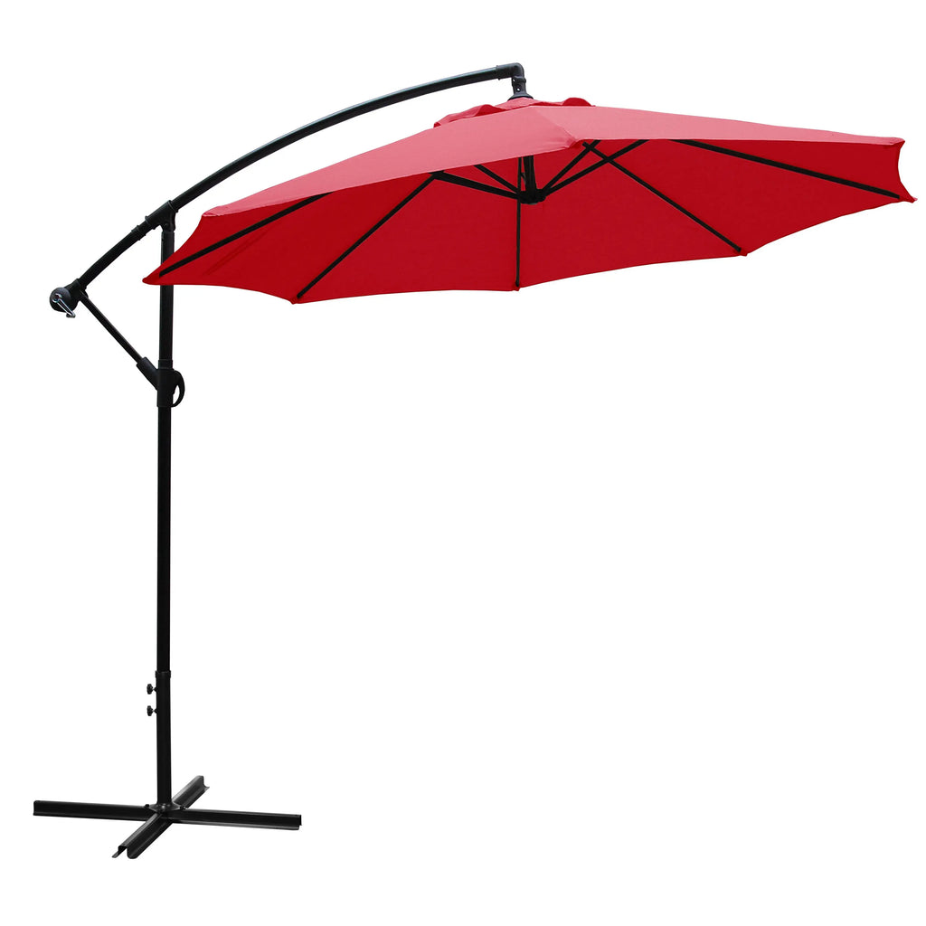 High Quality Steel Furniture Parasol Size Big Solar cantilever offset Banana Outdoor Hanging Patio Umbrella