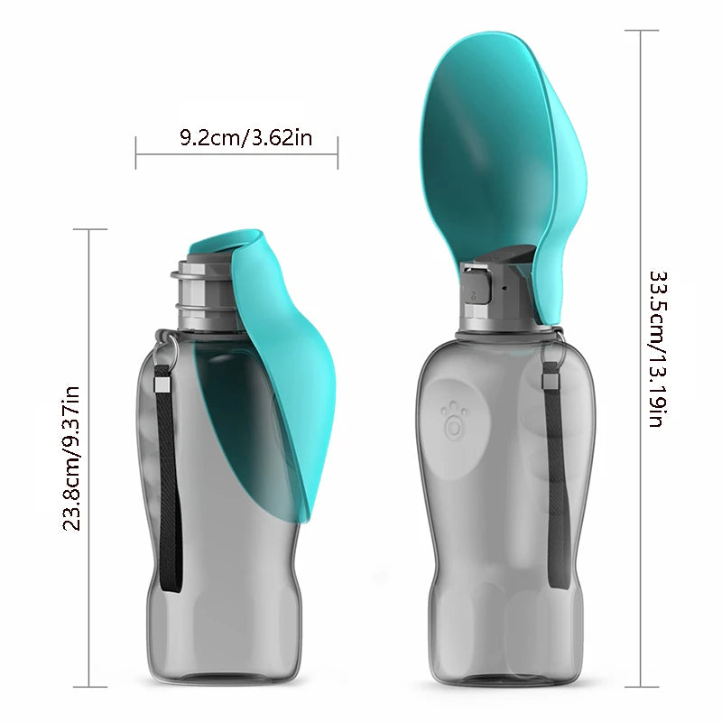 800ML Portable Dog Water Bottle For Small Medium Large Dogs Cats Foldable Puppy Outdoor Hiking Drinking Bowls Labardor Supplies