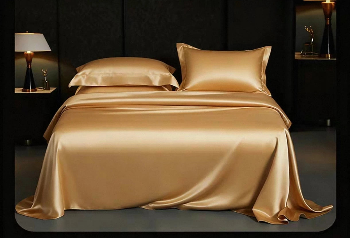 Luxury 100% Cotton Bed Sheets Breathable Cooling Bedding Set King Size Fitted Sheet with Pillowcases TM0184-01