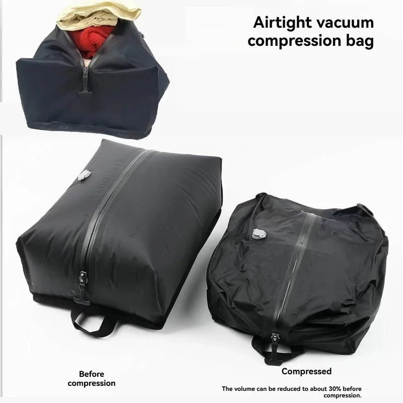 Vacuum sealed built-in air pump travel backpack, expandable travel backpack, equipped with vacuum system