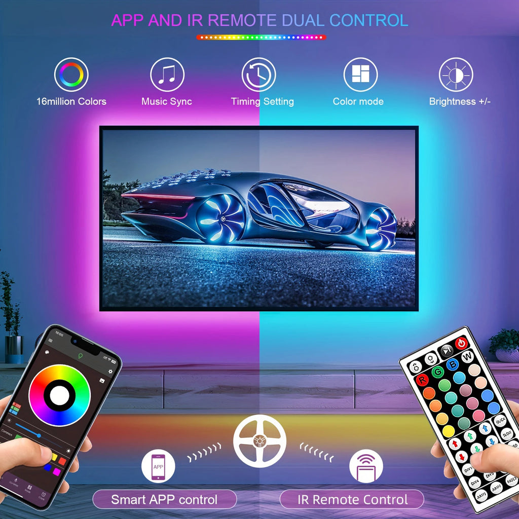 RGB Led Strip Lights Led Room Light with APP Control Flexible Ribbon