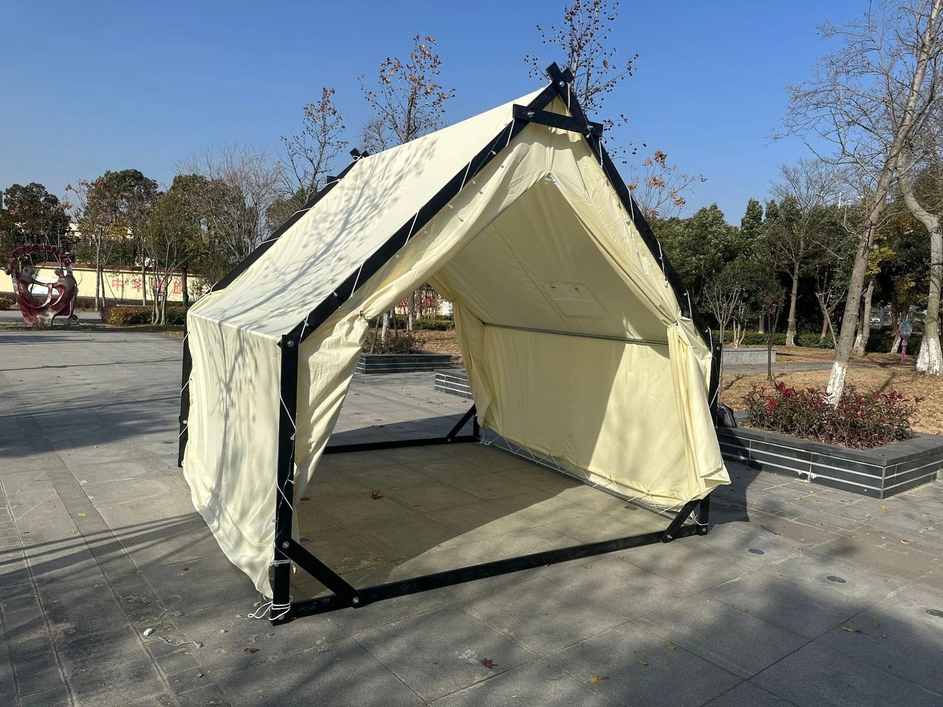 Hot Sale Outdoor Camping One Bedroom Use Waterproof Rainproof Canvas Dining Scenic Areas