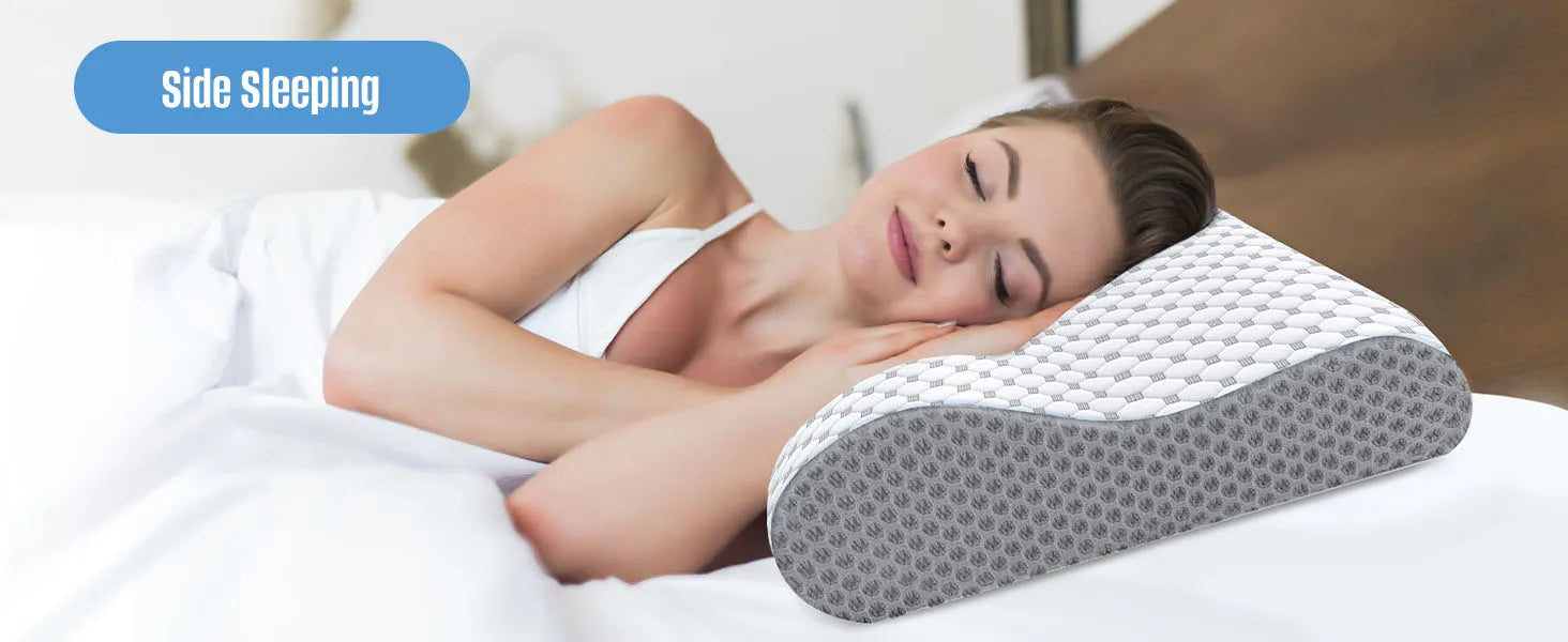 Cervical Pillow for Neck and Shoulder Pain Relief Contour Bed Pillow for Side, Back and Stomac Memory Foam Pillow for Sleeping