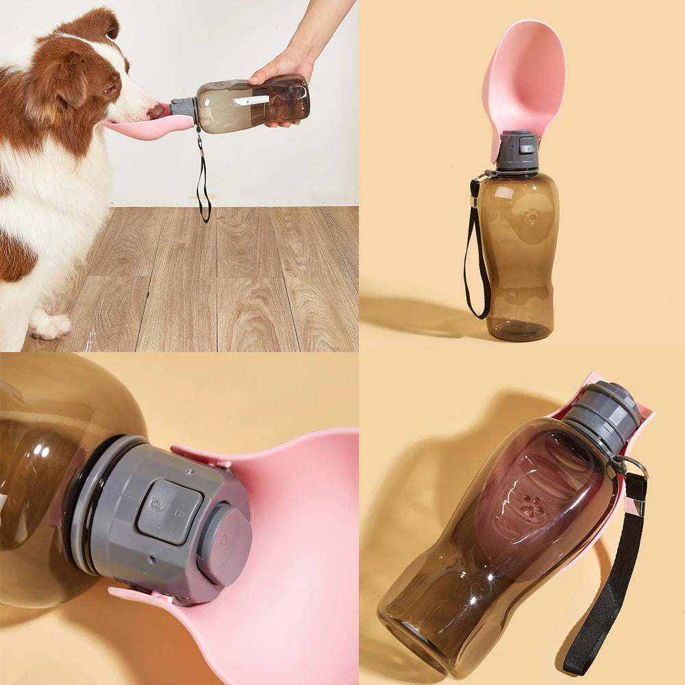 800ML Portable Dog Water Bottle For Small Medium Large Dogs Cats Foldable Puppy Outdoor Hiking Drinking Bowls Labardor Supplies