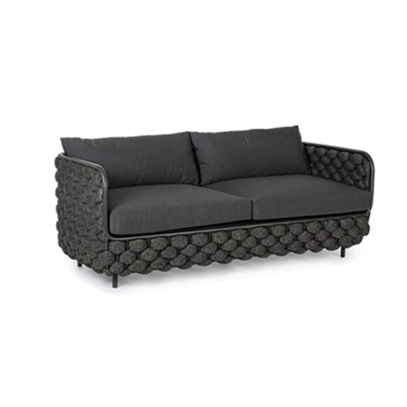 Modern Rattan and Aluminum Alloy Garden Sofa Set for Home Office or Garden Patio Outdoor Furniture With Rattan Design