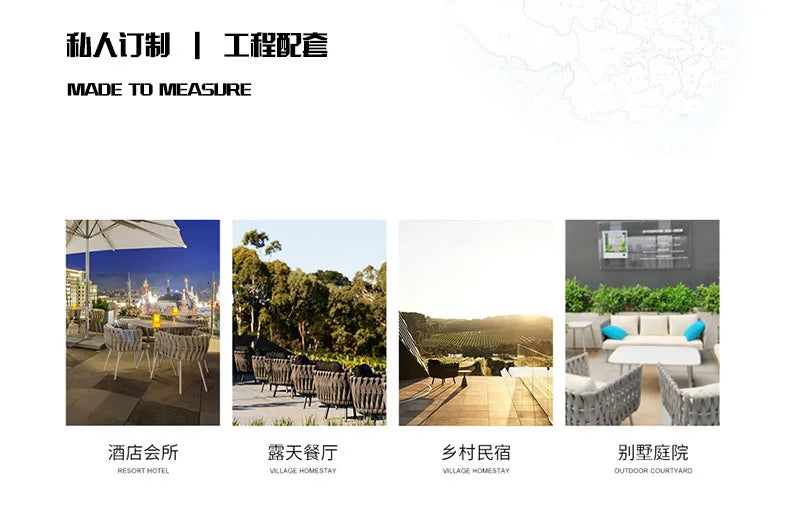 Nordic Fashion Courtyard Villa Garden Sofas Simplicity Leisurely Lazy Person's Garden Sofas Modern Outdoor Furniture Divano HBOS