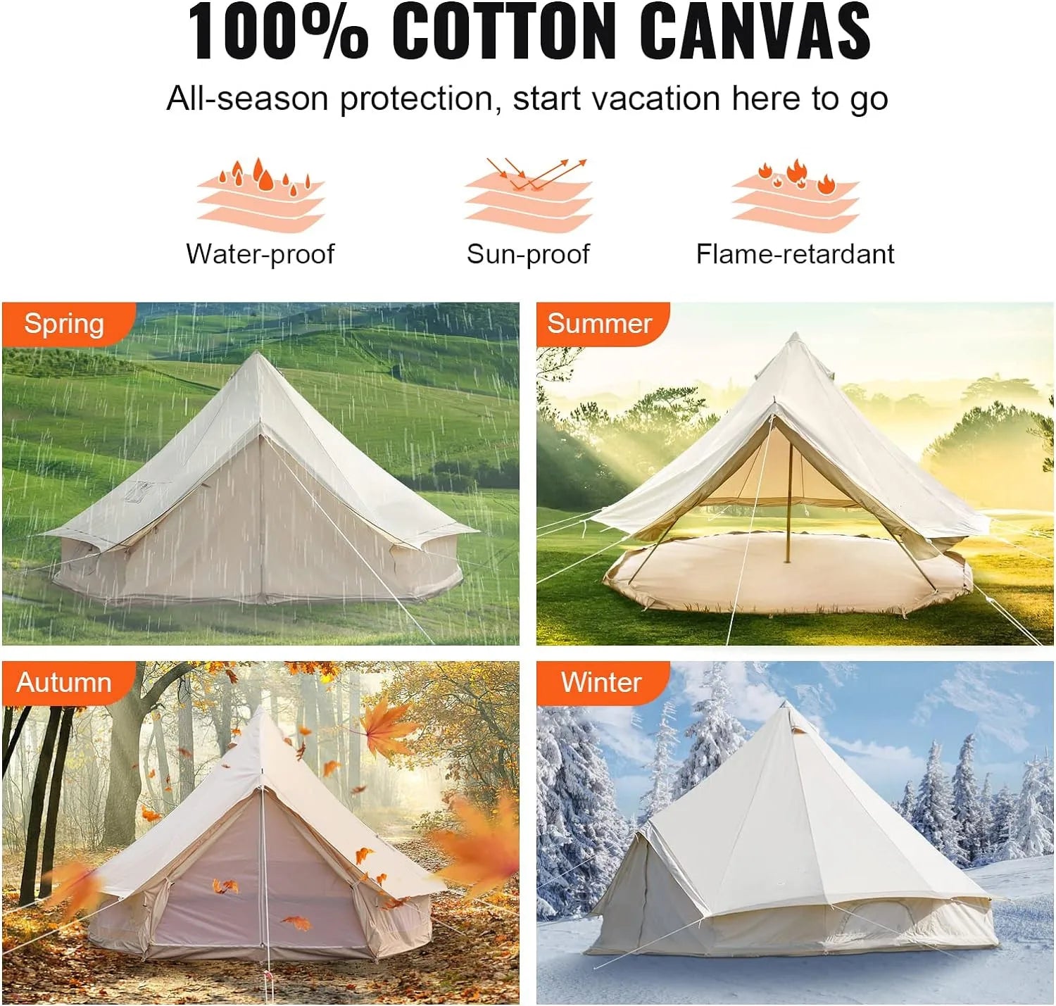 2026 Factory Cheap 3M Bell Yurt Camping Tent For Outdoor Travel