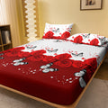 1 Piece of Floral and Butterfly Sing Pattern Frosted Bedsheet, Bedroom Printed Bedspread, Bedding (Excluding Pillowcases)