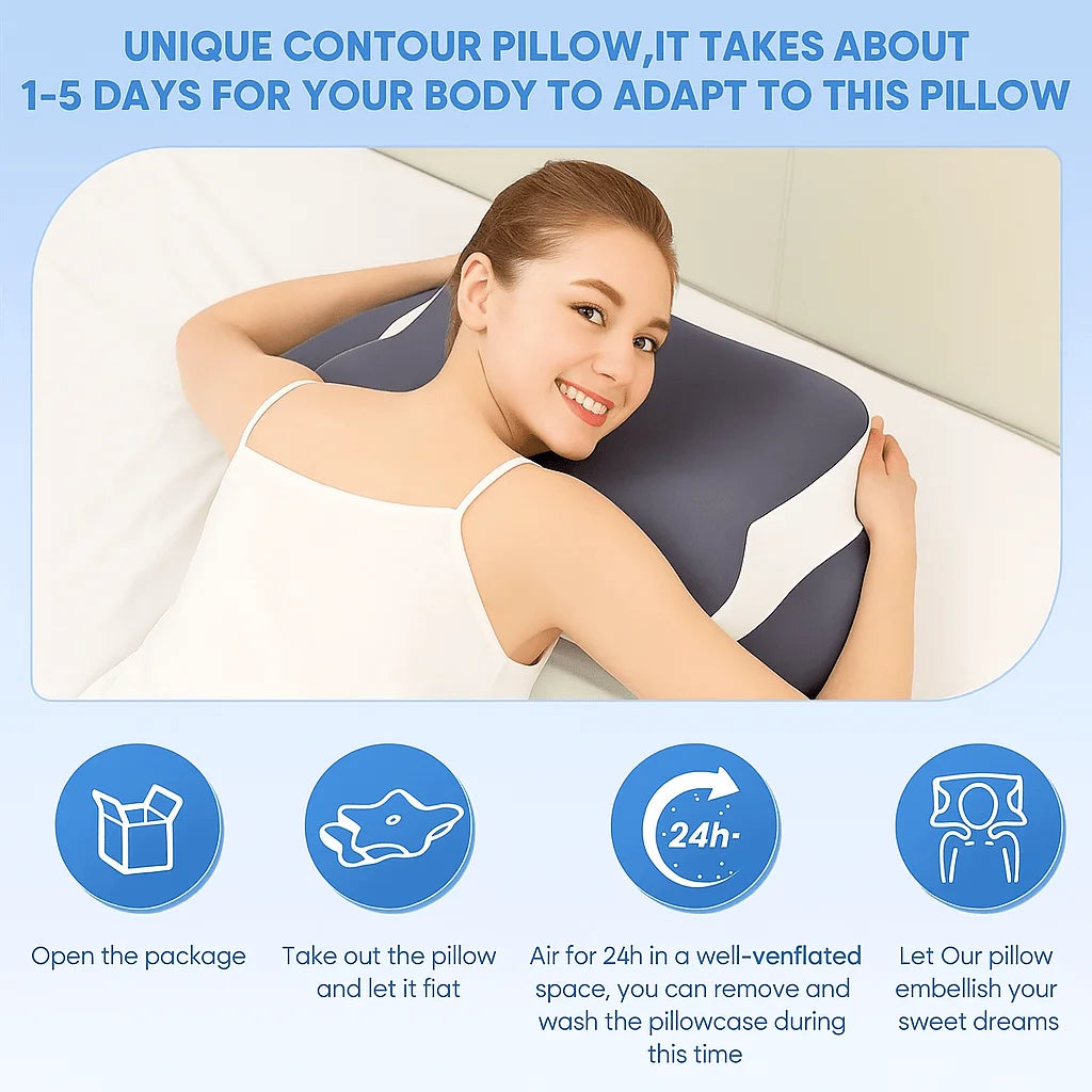Cervical Pillow for Neck Support Ergonomic Butterfly  Memory Foam Pillows for Sleeping Side Back Stomach Orthopedic Bed Pillow