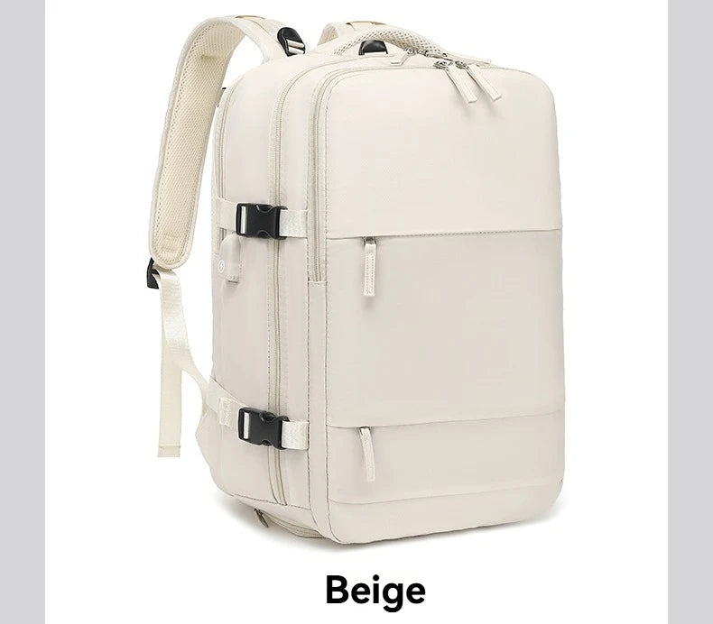 Vacuum sealed built-in air pump travel backpack, expandable travel backpack, equipped with vacuum system