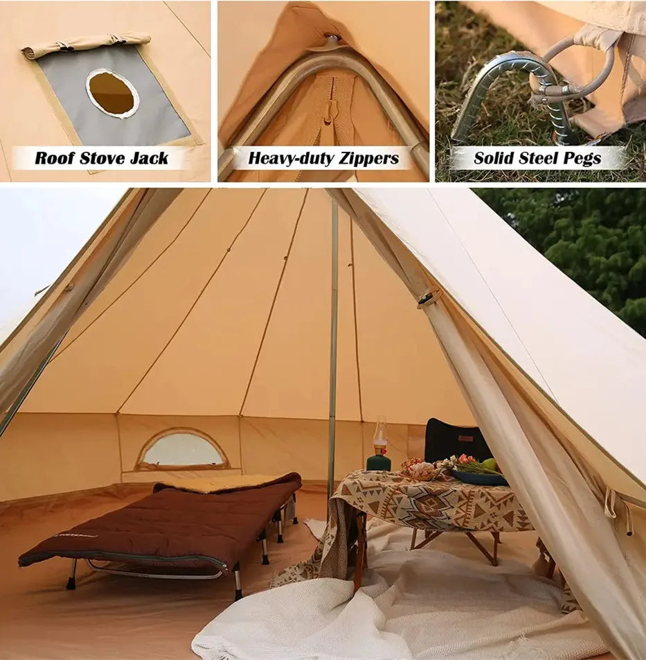 2026 Factory Cheap 3M Bell Yurt Camping Tent For Outdoor Travel
