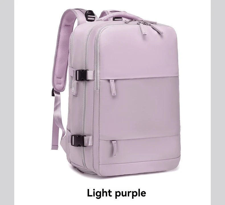 Vacuum sealed built-in air pump travel backpack, expandable travel backpack, equipped with vacuum system