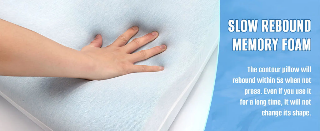 Cervical Pillow for Neck and Shoulder Pain Relief Contour Bed Pillow for Side, Back and Stomac Memory Foam Pillow for Sleeping