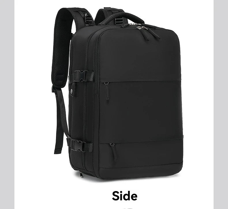 Vacuum sealed built-in air pump travel backpack, expandable travel backpack, equipped with vacuum system