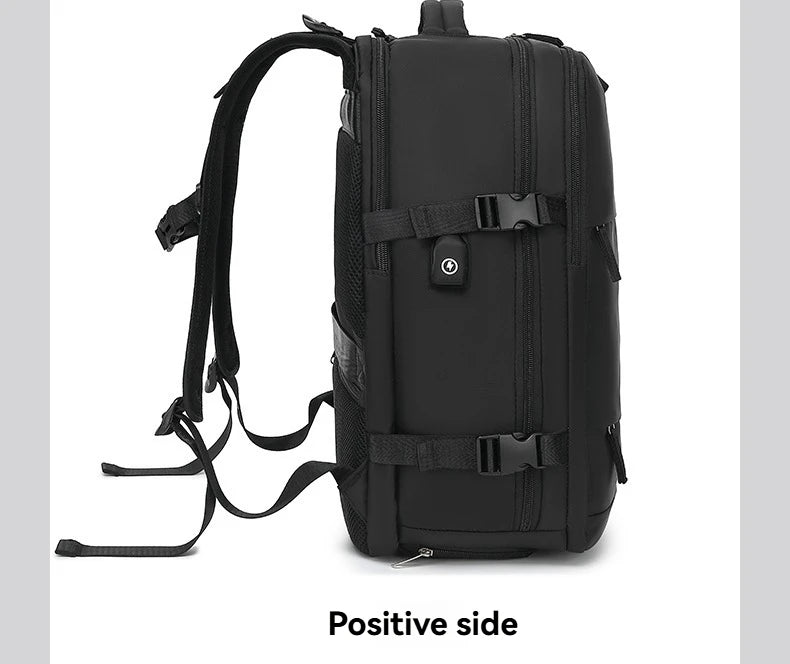 Vacuum sealed built-in air pump travel backpack, expandable travel backpack, equipped with vacuum system