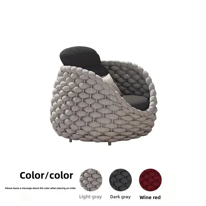 Outdoor Rattan Patio Furniture Set Cushioned Wicker Loveseat Garden Backyard Porch Sofa All Weather Durable