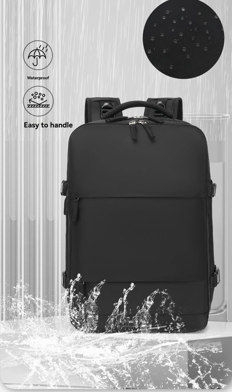 Vacuum sealed built-in air pump travel backpack, expandable travel backpack, equipped with vacuum system