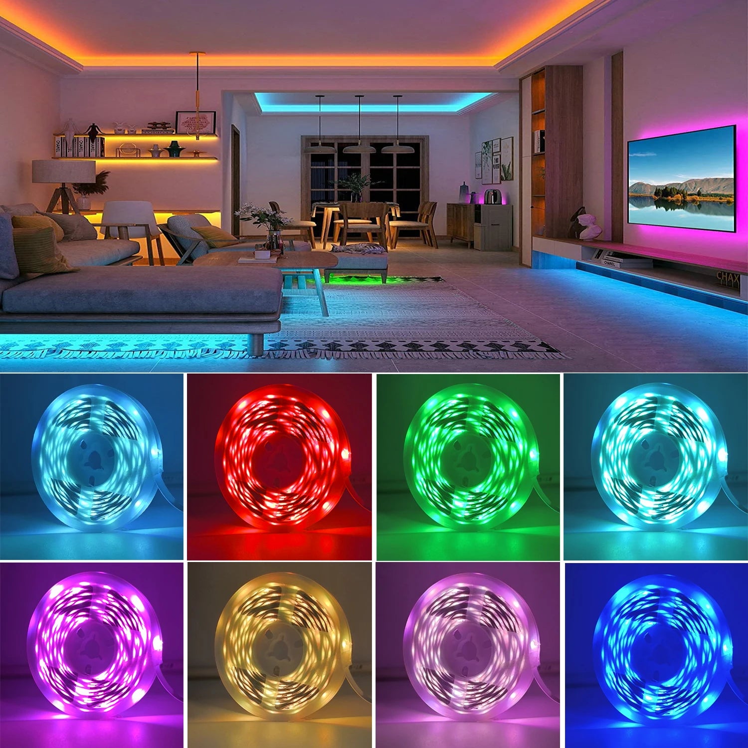 RGB Led Strip Lights Led Room Light with APP Control Flexible Ribbon