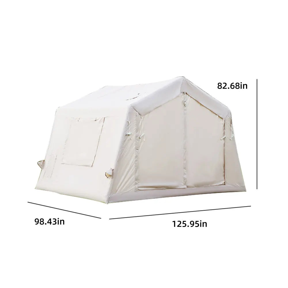 8㎡ Inflatable Camping Tent: Hand Pump, Easy Setup, 4-Season Waterproof Oxford, 4/6/8 Adults