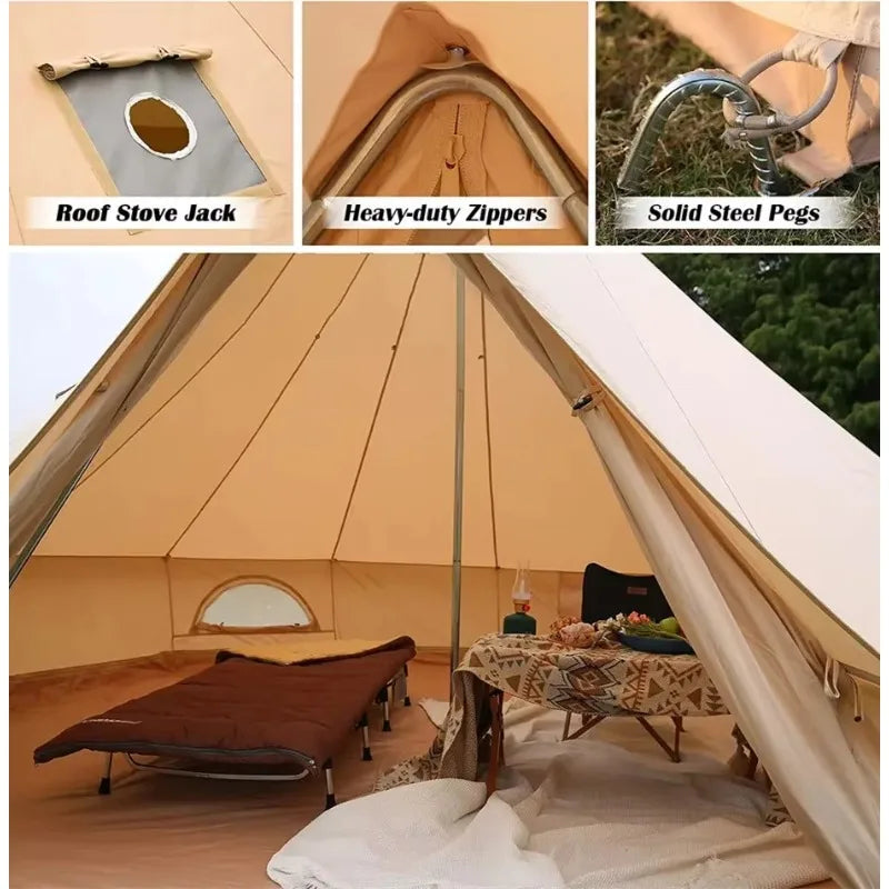 2026 Factory Cheap 3M Bell Yurt Camping Tent For Outdoor Travel