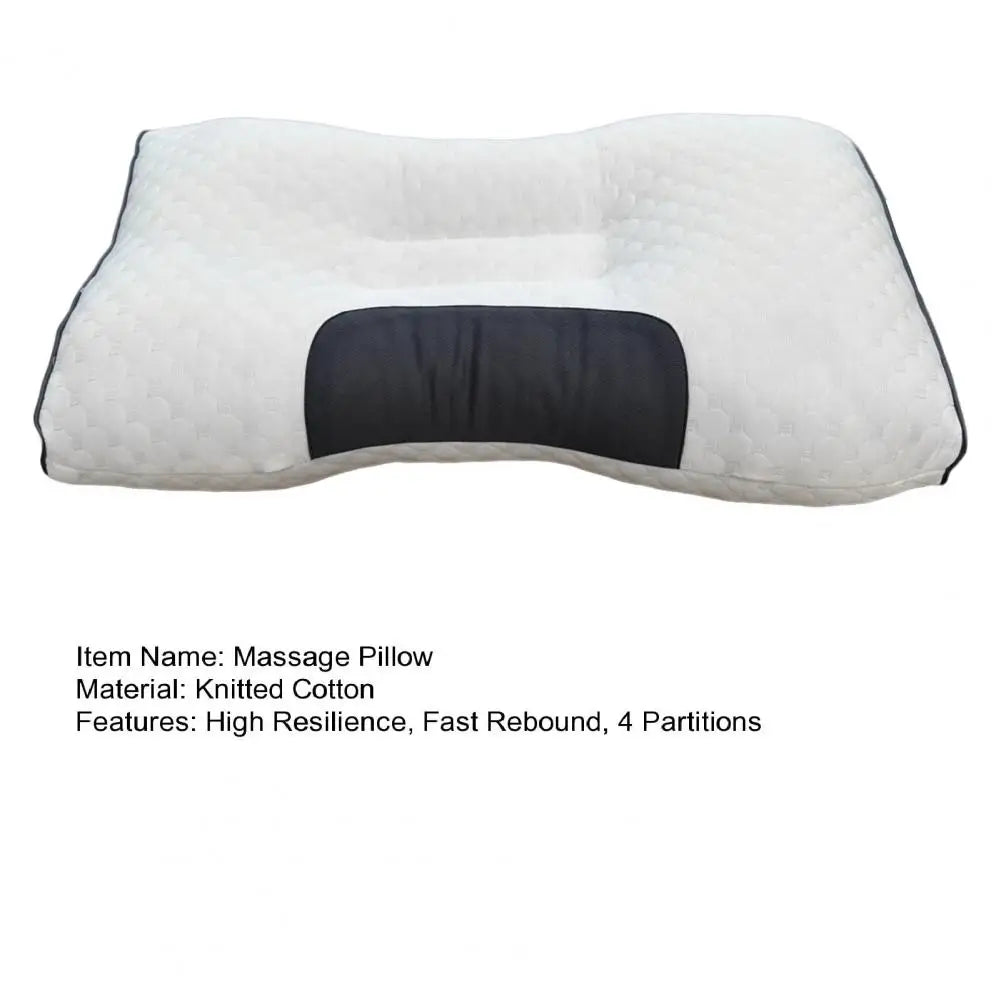 Massage Pillow Good Breathability High Resilience Fast Rebound 4 Partitions Ergonomic