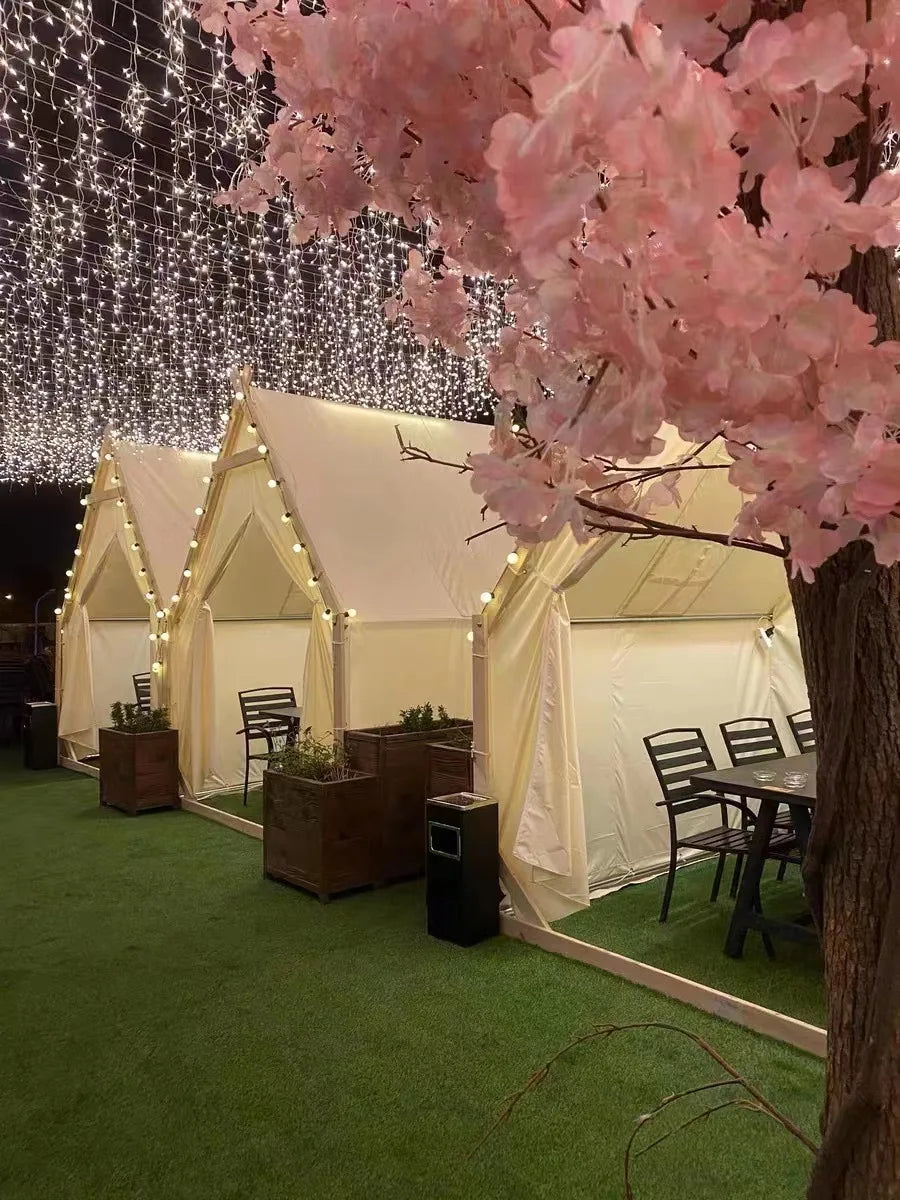 Hot Sale Outdoor Camping One Bedroom Use Waterproof Rainproof Canvas Dining Scenic Areas