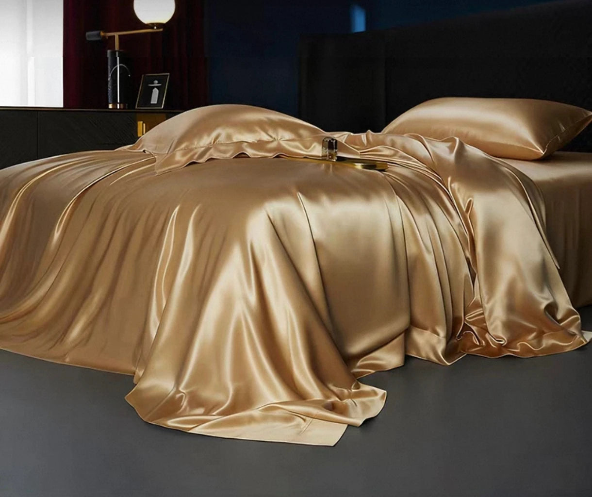 Luxury 100% Cotton Bed Sheets Breathable Cooling Bedding Set King Size Fitted Sheet with Pillowcases TM0184-01